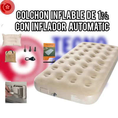 ✨ COLCHON INFLABLE DE 1½✨🛏️