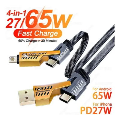 CABLE 4 EN 1 REFORZADO 65W/27W