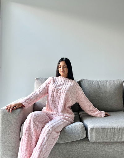 SET PIJAMA teddy rosa
