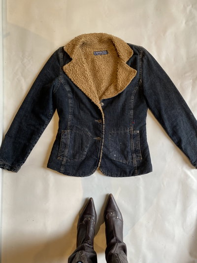 Campera jean y corderoy talle M