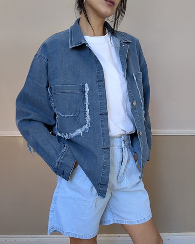 Camisaco Campera Denim Azul