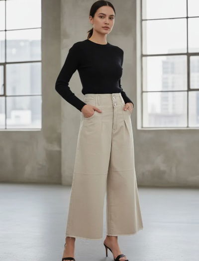 Pantalón Gina Ancho Crudo