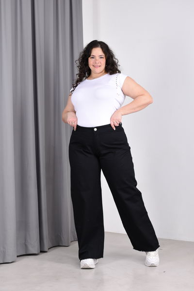 Pantalón Wide Leg Gabardina TALLES ESPECIALES