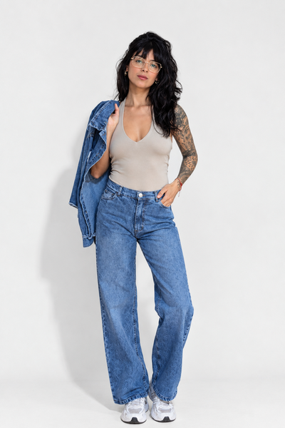 Jean Wide Leg Azul Nevado