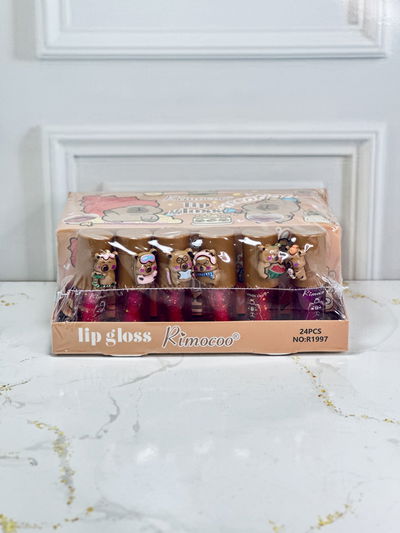 Caja x24 brillo labial capibara rimocoo