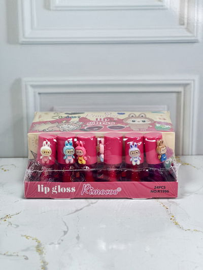 Caja x24 brillo labial labubu rimocoo