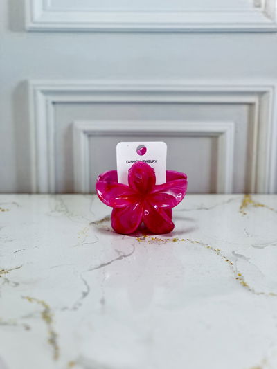 Broche flor mármol fashion jewelry