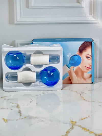Masajeador facial frío de cristal x2