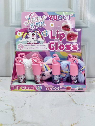 Brillo labial con llavero yucci
