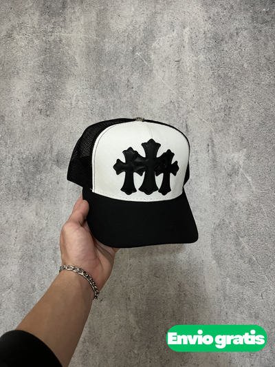 Gorra Chrome Black and White Gothic Patch