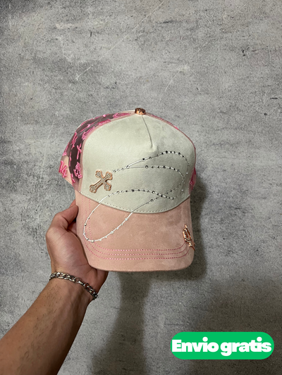 Gorra Barbas B-Cross Pink Vintage