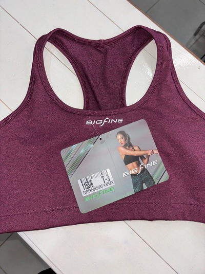 Top BIGFINE espalda deportiva violeta - talle L