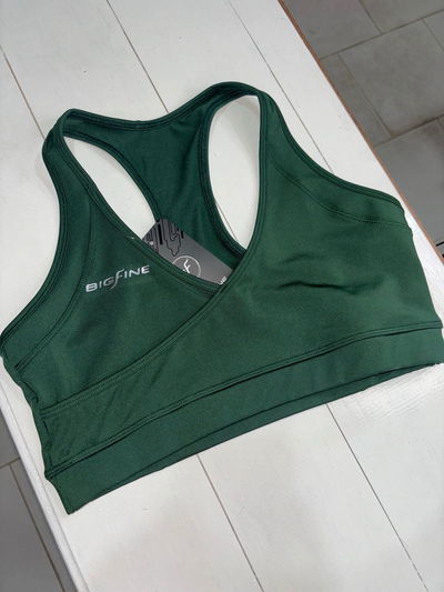 Top escote cruzado BIGFINE - verde militar talle 3