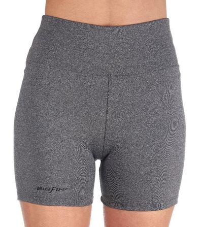 Short BIGFINE tiro alto gris jaspeado - talles 3 y 4