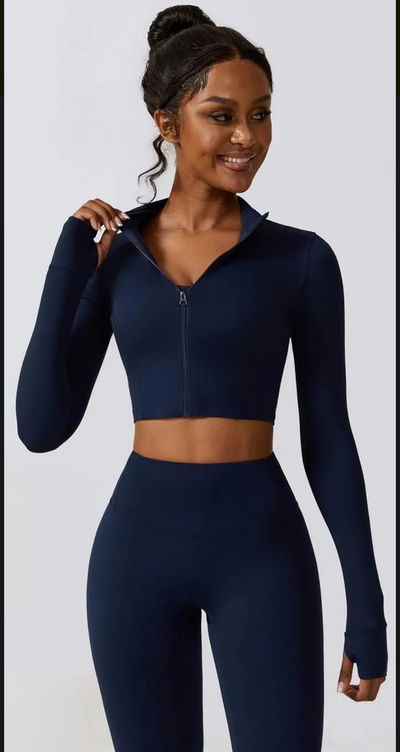 ⚡ Conjunto Calza + Campera Crop – Estilo deportivo con power premium 💎