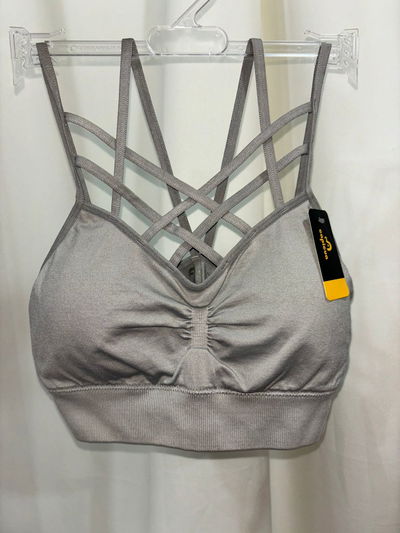 Top CAPICUA gris breteles cruzados - talle S