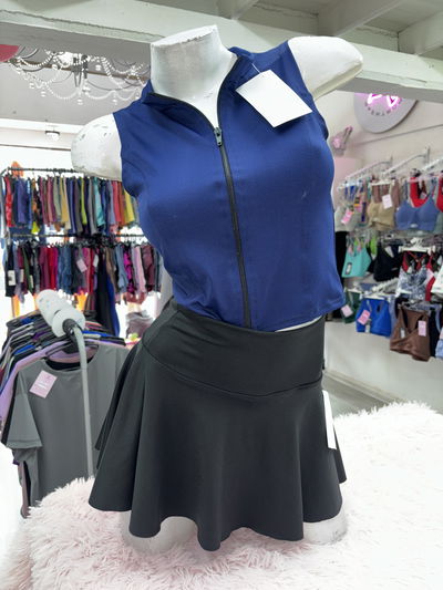 Short pollera con volados | negro