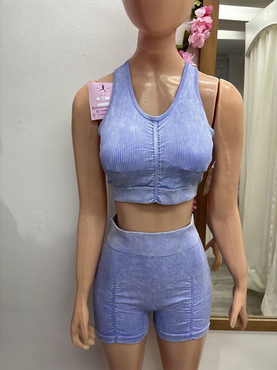 Conjunto Short con Frunce + Top Frunce | lavanda