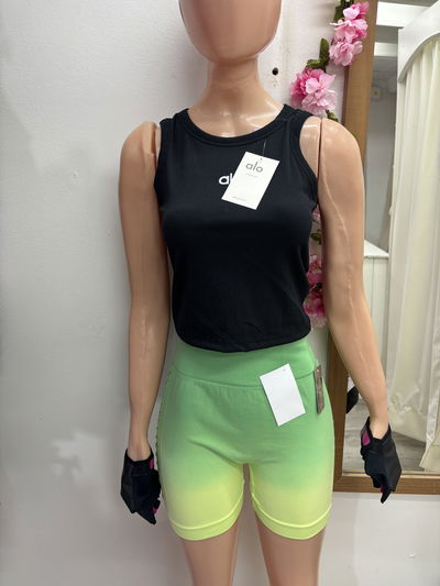 💥 Short con Frunce degrade + calado | verde 🖤