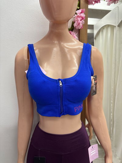 Top Seamless con cierre Pink | azul 💙