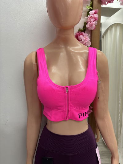 Top Seamless con cierre Pink | fucsia