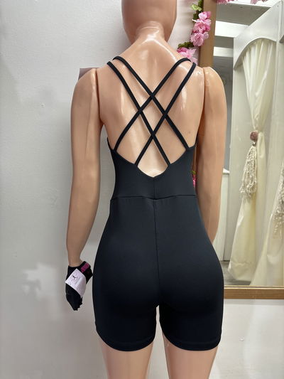 Catsuit Espalda entrelazada | negro 🖤