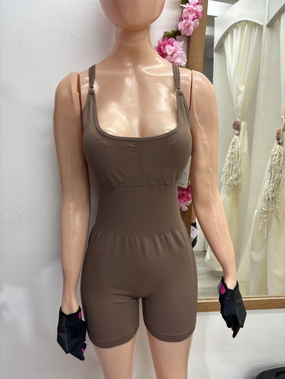 Catsuit Espalda Cruzada | chocolate suave 🍫