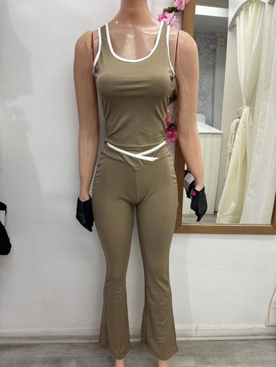 Conjunto musculosa + Oxford combinado | moca