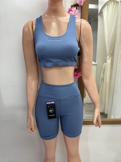 Top BIGFINE espalda cruzada Morley | azul acero 