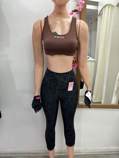 ✨ Calza Capri (Pescadora) estampada | negro con gris