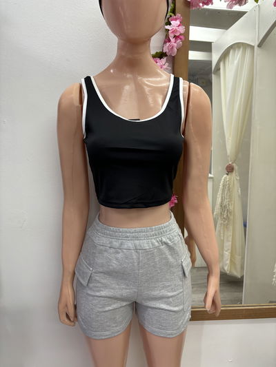 ☀️ Short Suelto de Algodón | gris