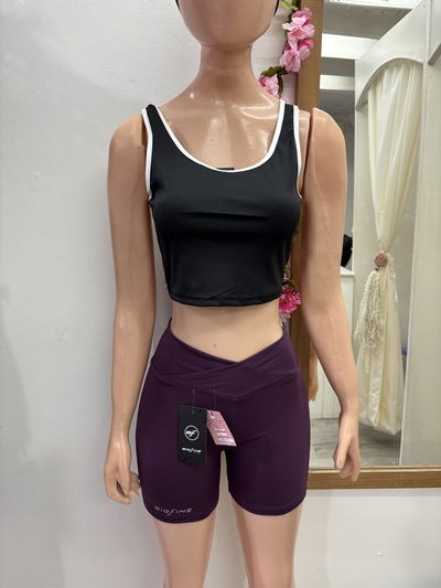 Short BIGFINE con cintura cruzada | violeta 