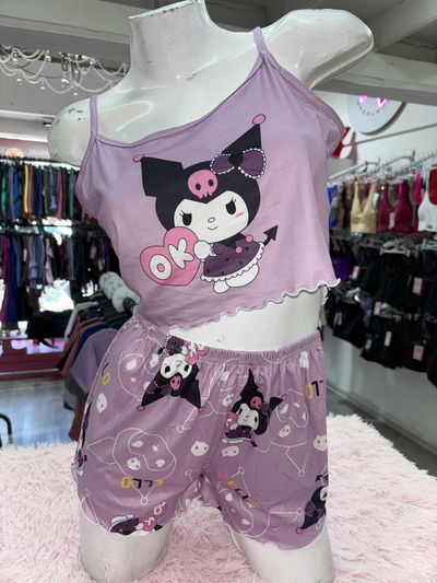 ☀️ Pijama de Verano 2 Piezas – Kuromi   💤