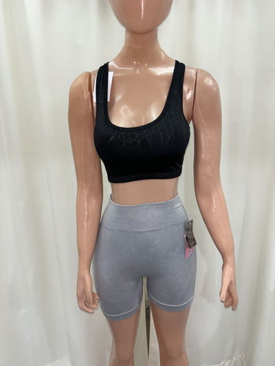 💥 Short sin Frunce en la Cola | Gris prelavado 💙