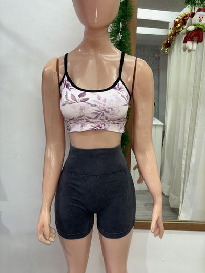 🌈 Top Breteles Finos – Estampado | Rosa floreado