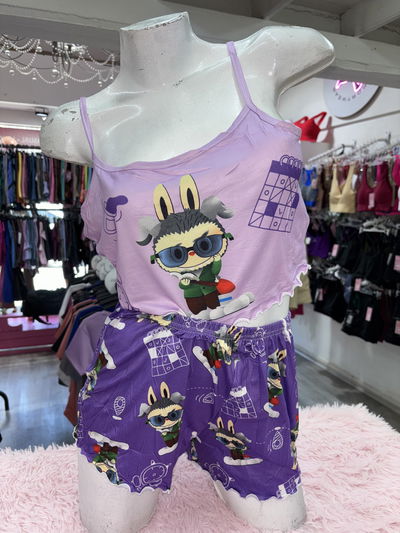 ☀️ Pijama de Verano 2 Piezas – Labubu  💤