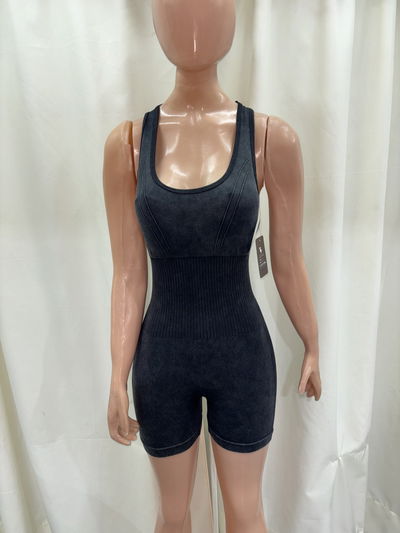 Catsuit Espalda deportiva | negro prelavado