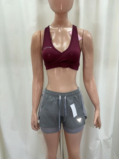 🖤 Short Suelto con calza debajo | gris 🖤