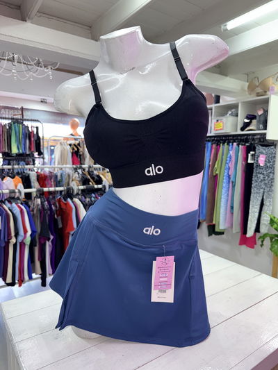 Top ALO microfibra breteles regulables | negro