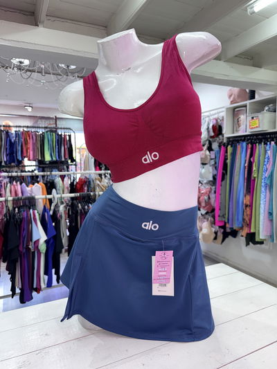 Top ALO microfibra breteles anchos | bordo