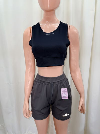 Short Suelto microfibra | gris 