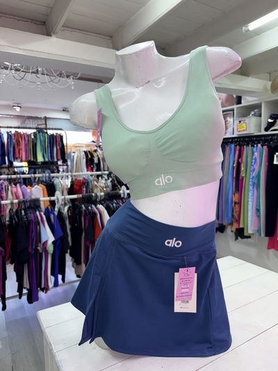 Top ALO microfibra breteles anchos | verde agua