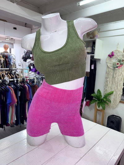💥 Short con Frunce en la Cola | fucsia prelavado 