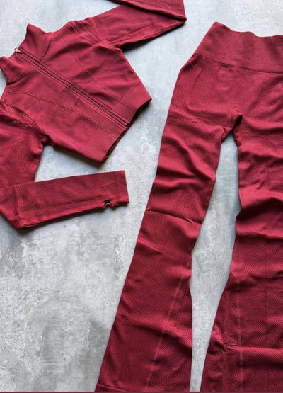 Conjunto campera + Oxford sin frunce | bordo