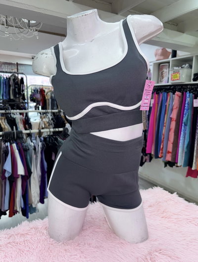 Crop top |gris topo