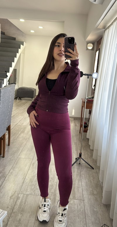 Calza seamless | bordo