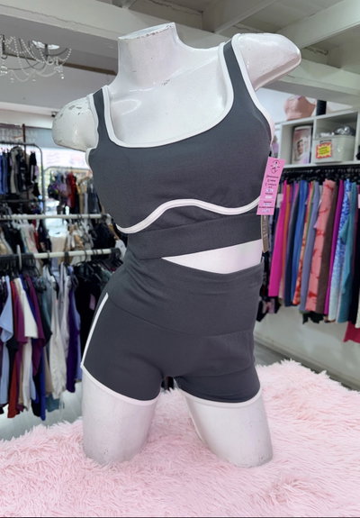 Top con tazas | gris