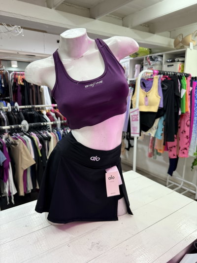Top BIGFINE espalda cruzada | uva oscuro 