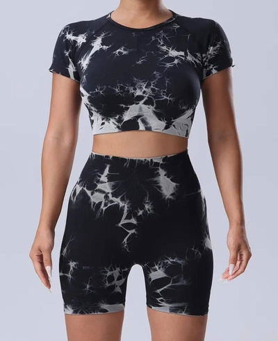 ✨ Conjunto DLIRIO Original – Remera Crop + Short con Frunce ✨