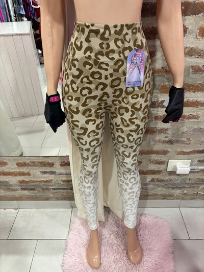 Calza Guepardo con Frunce ZAMISINDY Original - Beige 🐆✨